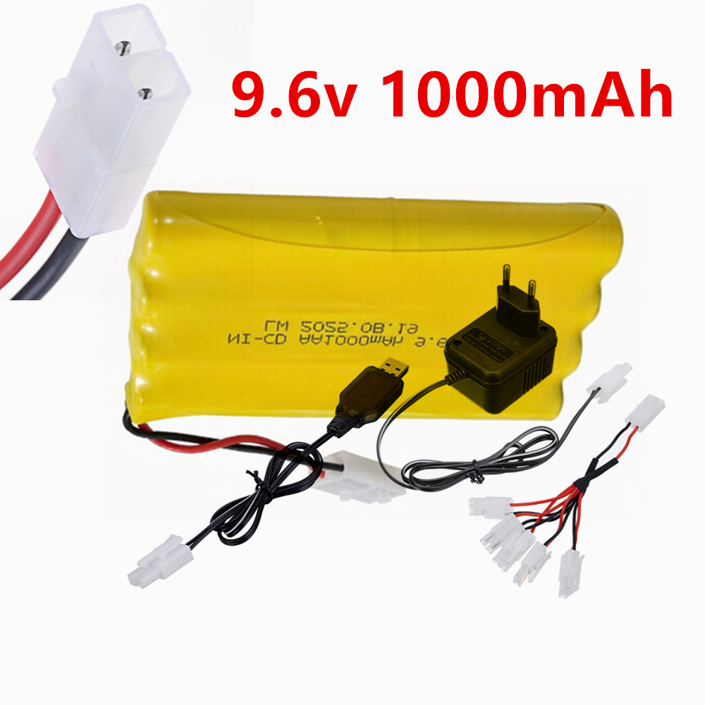 Rc Hobby Hub - 9.6v 1000mAh Ni-CD AA Rechargeable Battery