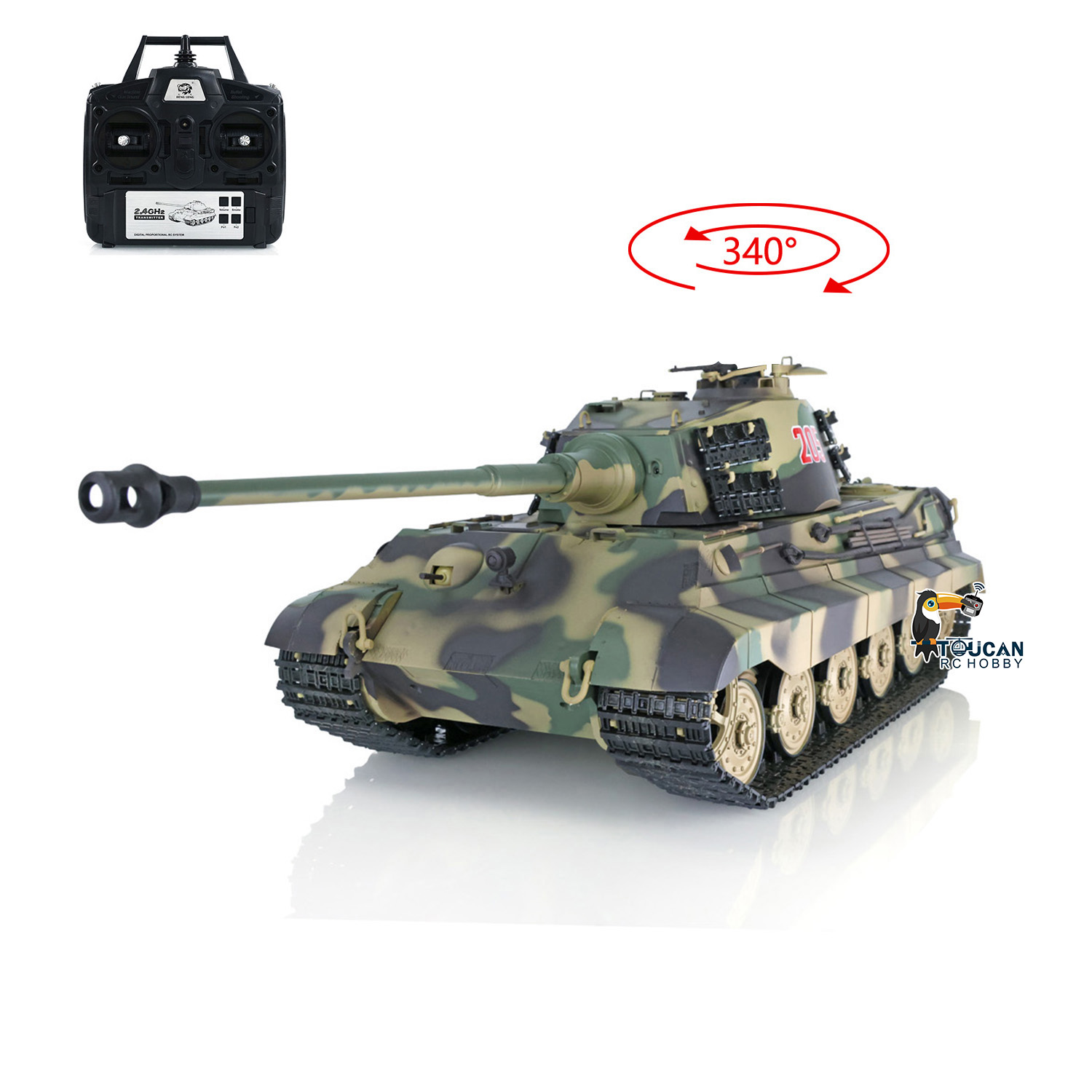 2.4G Heng Long 1/16 RTR RC Tan - Rc Hobby Kings recension och pris